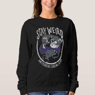 Spooky Witch Antisocial Goth Creepy Cute Sweatshirt