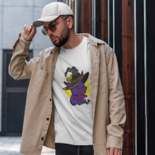 Spooky Witch Bat Cartoon   T-Shirt
