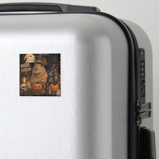 Spooky Witch Capybara Halloween Magnet