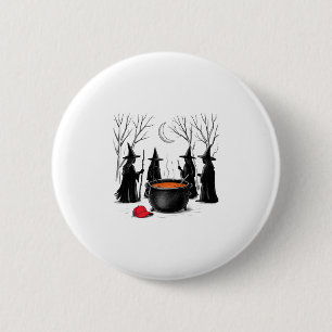 Spooky Witch Halloween Anti Trump Feminist Women R 6 Cm Round Badge
