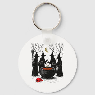 Spooky Witch Halloween Anti Trump Feminist Women R Key Ring