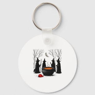 Spooky Witch Halloween Anti Trump Feminist Women R Key Ring