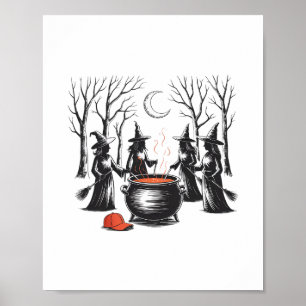 Spooky Witch Halloween Anti Trump Feminist Women R Poster