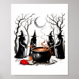 Spooky Witch Halloween Anti-trump Feminist Women R Poster