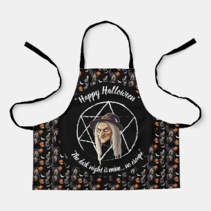 Spooky Witch Halloween Apron- black- 🎃👻 Apron
