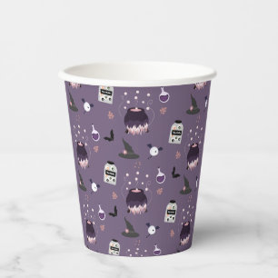 Spooky witch Halloween Birthday Party Paper Cups