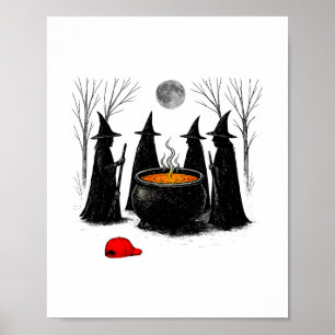 Spooky Witch Halloween Feminist Women Rights Again Poster