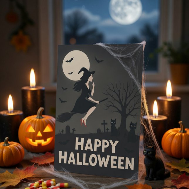 Spooky Witch Halloween Greeting Card (Creator Uploaded)
