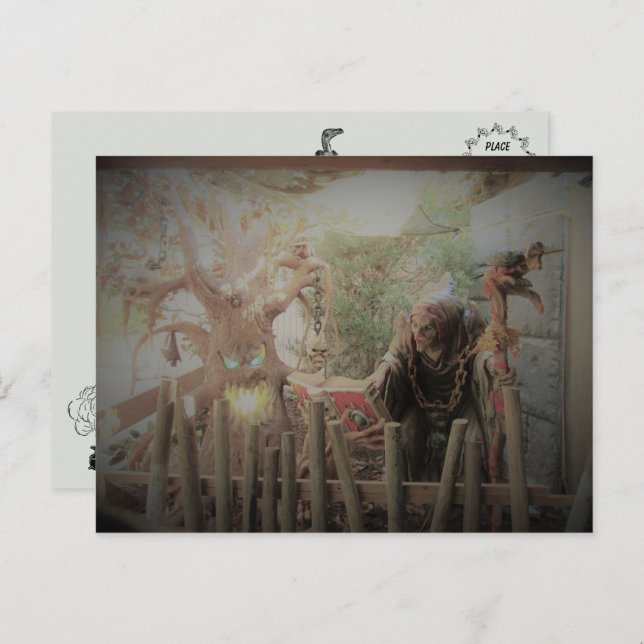 Spooky Witch Halloween Postcard (Front/Back)