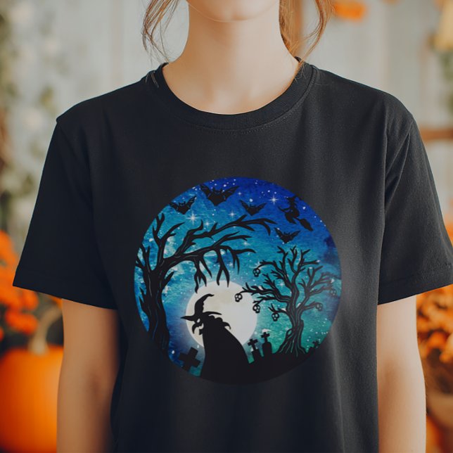 Spooky Witch Halloween T-Shirt (Spooky Halloween Tshirt)