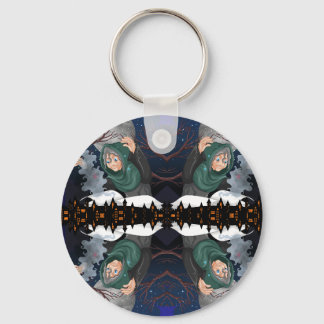 Spooky Witch & Haunted House Halloween🌙 Key Ring