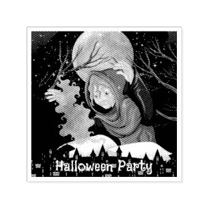 Spooky Witch & Haunted House Halloween🌙 Self-inking Stamp