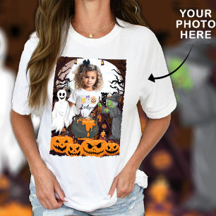 Spooky Witch Horror Pumpkin Halloween Vintage T-Shirt