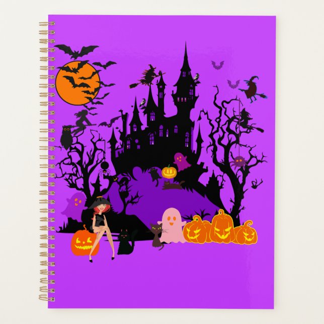 Spooky Witches Castle Party  Planner (Front)