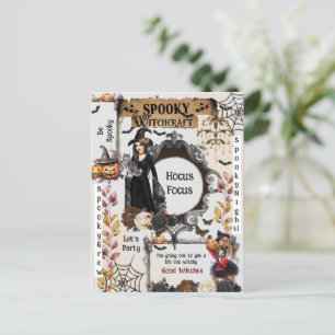 Spooky Witches Halloween Party  Postcard