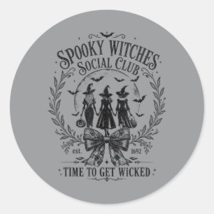 Spooky Witches Sogovernment Agencyl Club Season Classic Round Sticker