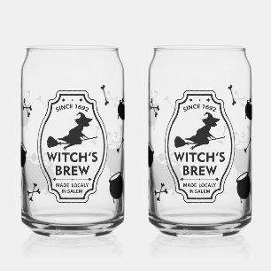 Spooky Witchy Aesthetic Beer Can Glass