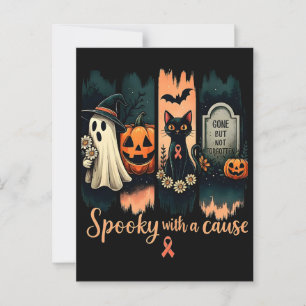 Spooky with a Cause – Halloween & Pink Ribbon Postcard