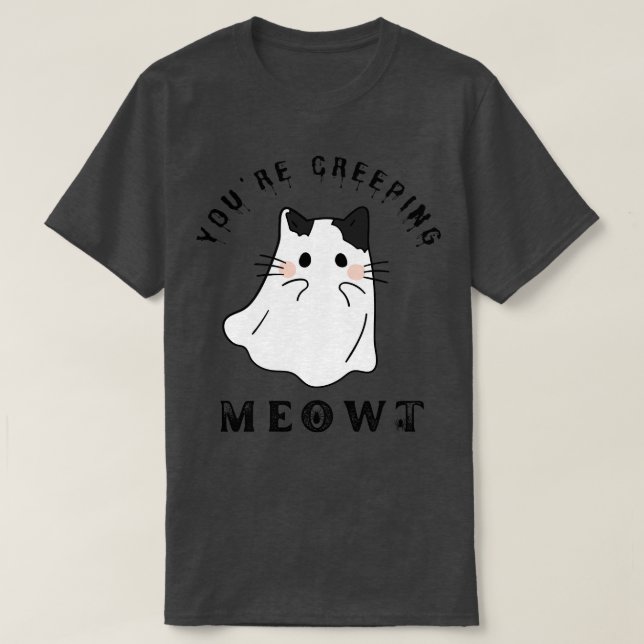 Spooky Yet Adorable Halloween Cat Lovers Delight Y T-Shirt (Design Front)