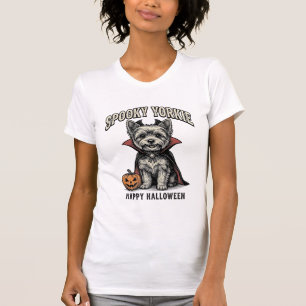 Spooky Yorkie Halloween Dog Vintage Shirt Design_1