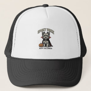 Spooky Yorkie Halloween Dog Vintage Shirt Design_1 Trucker Hat