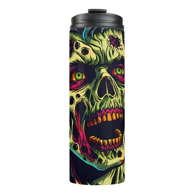 Spooky Zombie Comic Book Pop Art Thermal Tumbler (Front)