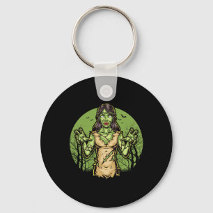 Spooky Zombie Fun Halloween Scary Zombie Halloween Key Ring