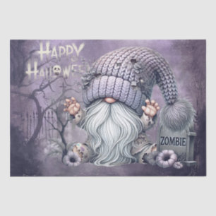 Spooky Zombie Halloween Gnome Tissue Paper