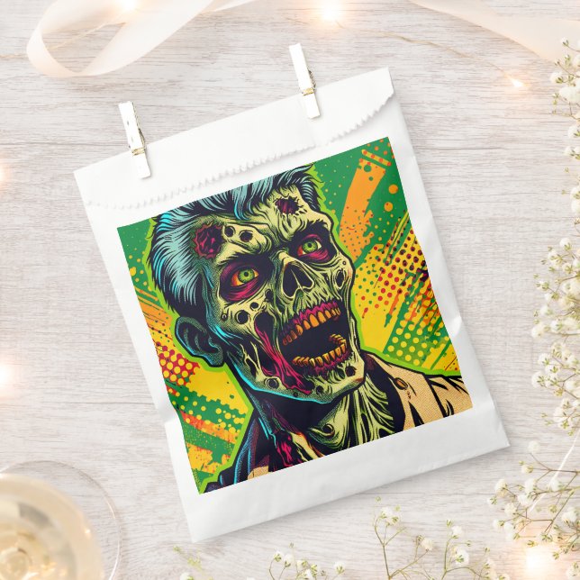 Spooky Zombie Halloween Party Favour Bag (Clipped)