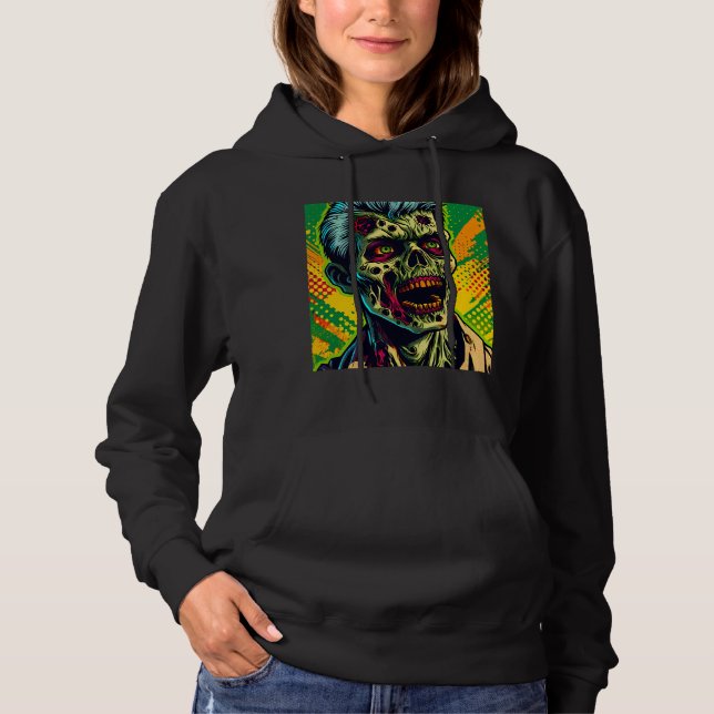 Spooky Zombie Halloween Party Hoodie (Front)