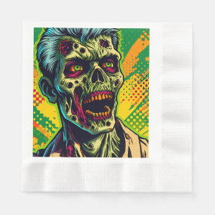 Spooky Zombie Halloween Party Napkin