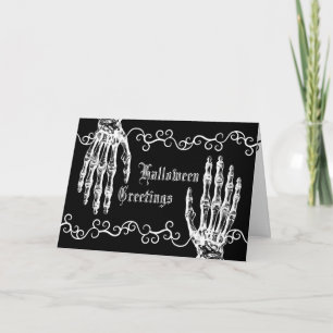 Spooky zombie hands card