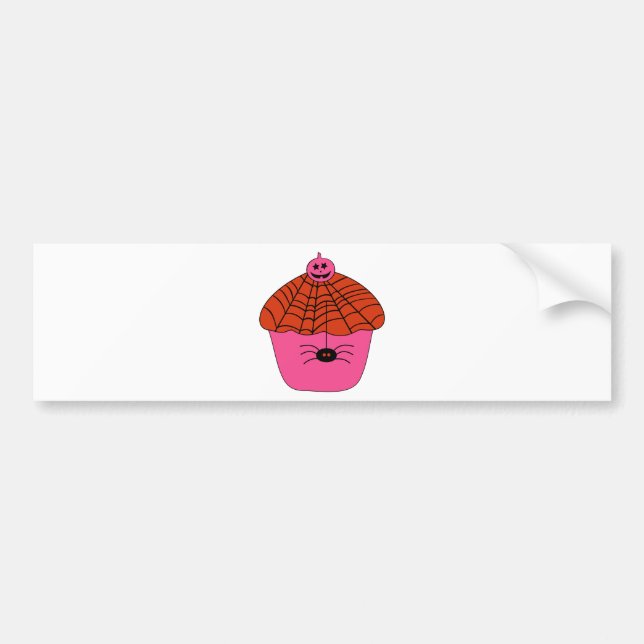 Spookylicious Halloween Cupcake Bumper Sticker (Front)