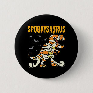 Spookysaurus Halloween Spooky T Rex Dinosaur 6 Cm Round Badge