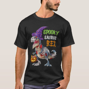 Spookysaurus Rex Zombie Dinosaur Halloween T-Shirt