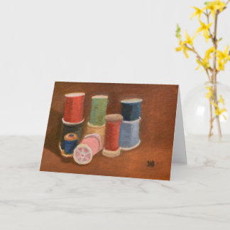 Spools of thread card