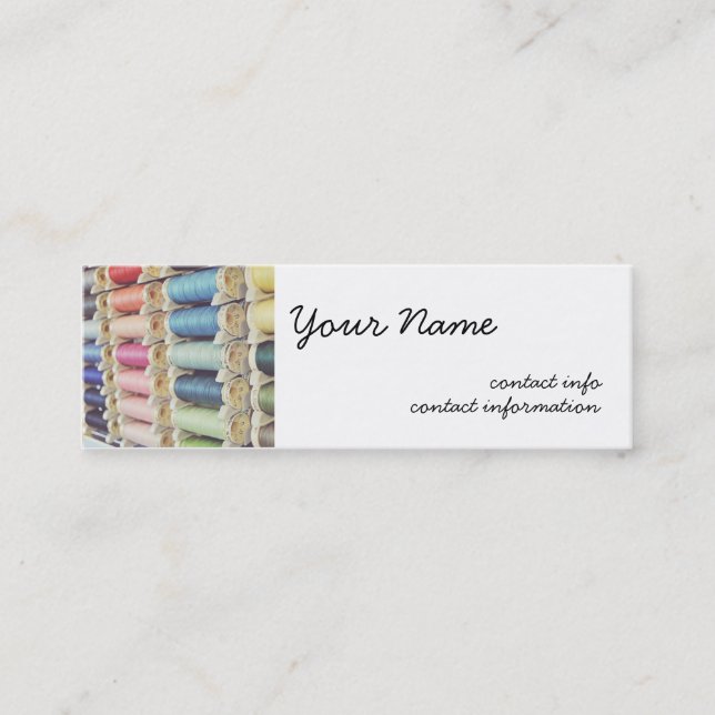 Spools of thread mini business card (Front)