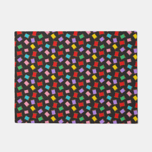 Spools Sewing Threads Black Dressmaker Seamstress Doormat