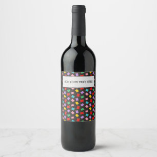 Spools Sewing Threads Black Dressmaker Seamstress Wine Label