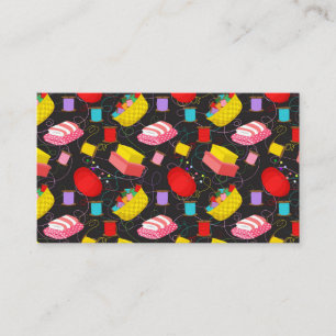 Spools Sewing Threads Pins Blankets Seamstress Business Card