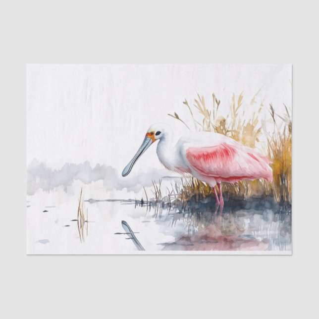Spoonbill 4 Decoupage Paper (Front)