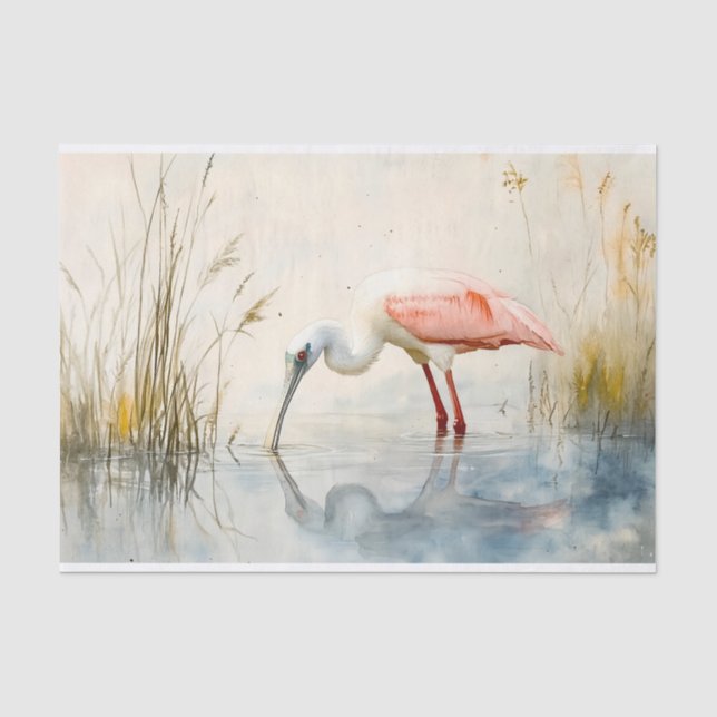 Spoonbill 6 Decoupage Paper (Front)