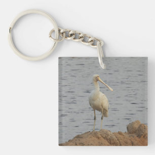 Spoonbill Bird Key Ring