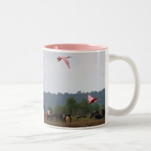 spoonbills Two-toned Ceramic Mug