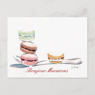 Spoonful of Macarons Postcard