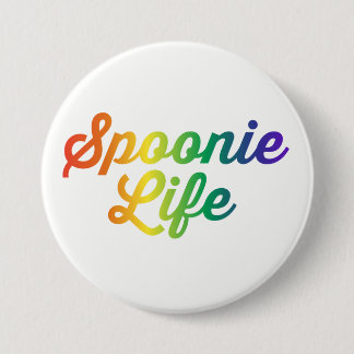 Spoonie Life Button (Rainbow)