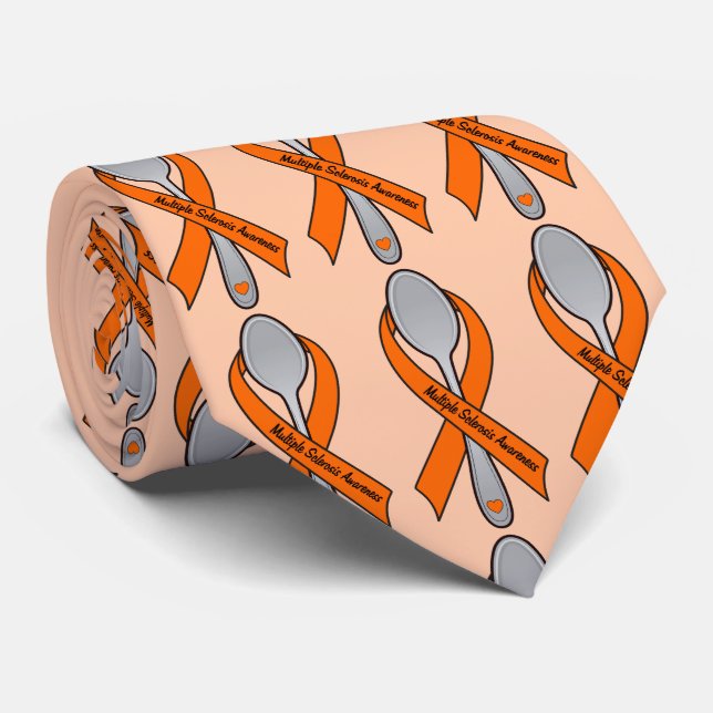 Spoonie Life: Cure Multiple Sclerosis! Tie (Rolled)
