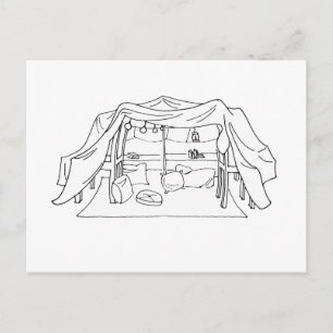 Spoonie-Pillow/Blanket Fort-Chronic Illness Postcard