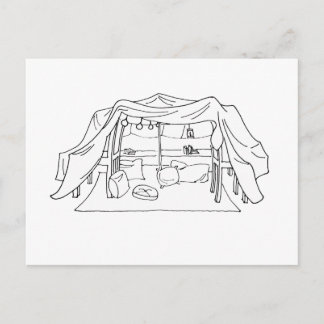 Spoonie-Pillow/Blanket Fort-Chronic Illness Postcard