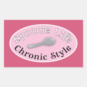 Spoonie Style - Pink Rectangular Sticker